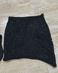 Sparkly Black Corset Bra