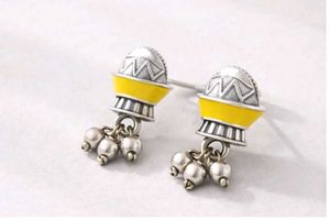Lightweight oxidised jhumkas for daily wear