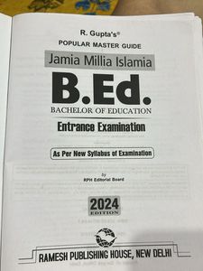 Jamia Millia Islamia B.Ed Entrance Exam Guide