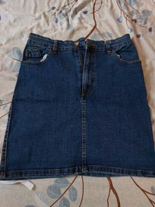 Classic Blue Denim Skirt