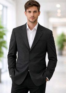 Classic Black Pinstripe Suit