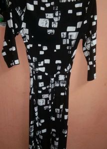 Chic Geometric Print Midi Dress