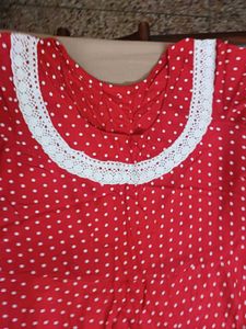 Red Polka Dot Midi Dress