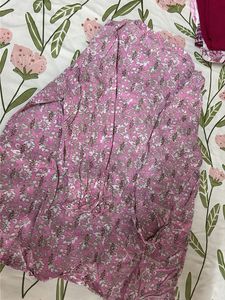 Pink Floral Print Kurta