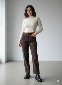 Corduroy Straight Leg Pants