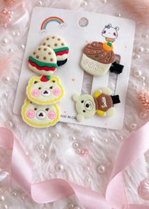 Cute Yellow Character Hair Clips All 4
