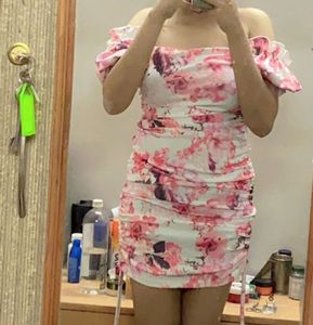 Floral Off-Shoulder Bodycon Dress