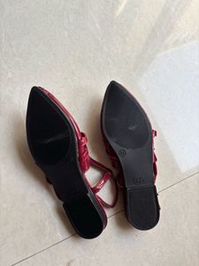 Chic Burgundy Patent Slingbacks (EU 34)