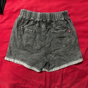Stylish Grey Denim Shorts