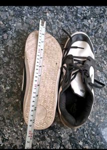 Men's White &amp; Black Sneakers