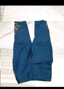 Embroidered Teal Kurta