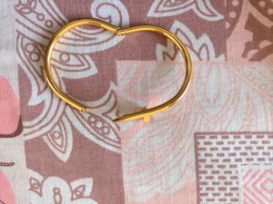 Gold Tone Nail Bracelet