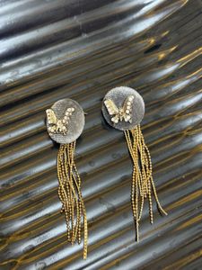 Butterfly Tassel Drop Earrings