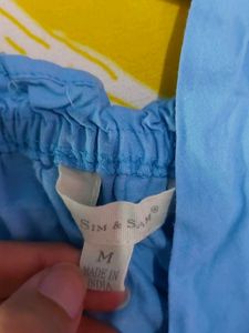 Blue Smocked Sundress, v neck with adjustable stra