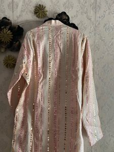 Elegant Mirror Work Kurta Set
