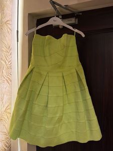 Green Strapless Mini Dress