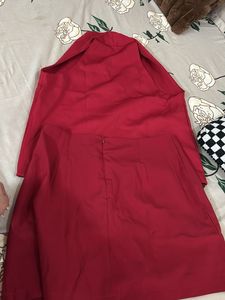 Elegant Red Co-ord Set With Skorts