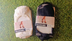 Net Socks 2 Pair White and Black