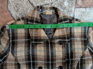Tweed Plaid Double-Breasted Jacket