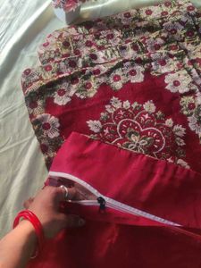 set of 5 cushion covers in bnarsi velvet silk look