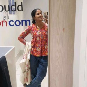 Floral Printed Desi Short Kurta
