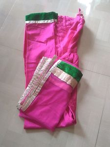 Pink &amp; Green Embellished Anarkali Dress