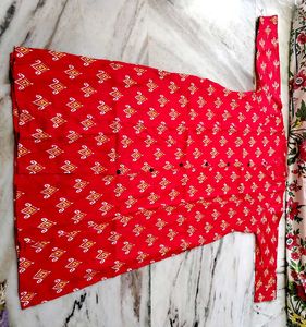 ♥️Pure Red Printed Kurti