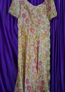 Lightweight Floral Ethnic Gown