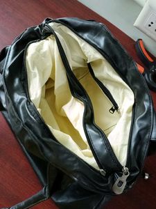 Chic Black Faux Leather Hobo Bag