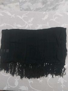 Elegant Black Scarf with Fringe from Liz Claiborne