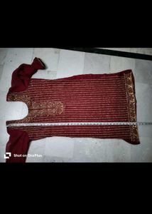 Maroon Embroidered Salwar Suit