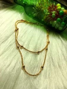 Gold Beads Chain  (Pack Of 2)