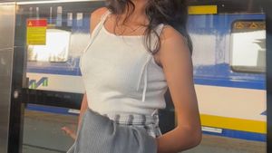Cream Ribbed Cami Top