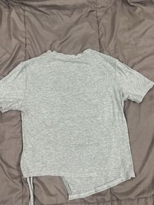 Grey Ruched T-Shirt