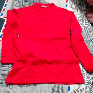 Tomato Red Woolen Kurti