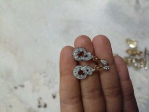 Elegant Ruby &amp; Diamond Earrings