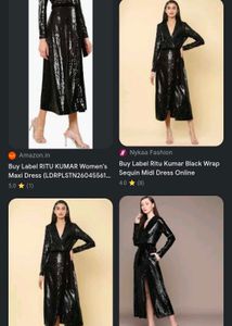 Sparkly Black Sequin Maxi Dress