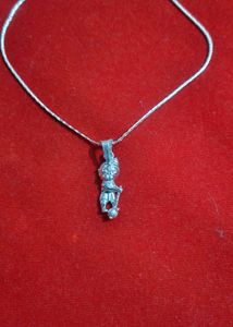 Real silver Bal hanumana pendent