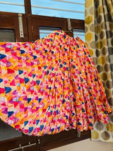 Vibrant Geometric Print Lehenga