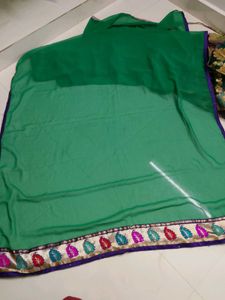Beautiful Brocade Lehenga Skirt with dupatta.