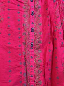 Vibrant Pink Sleeveless Kurta