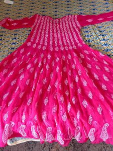 56 Kali chikankari kurti with cotton innar