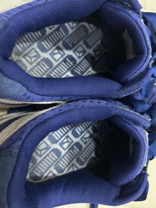 Puma Blue Polka Dot Ribbon Sneakers