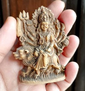 Antique Goddess Durga with Lion Idol