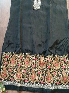 Elegant Black Kurta Set with Dupatta