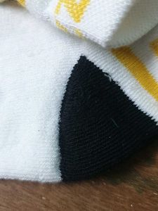 Stylish White &amp; Yellow Striped Socks