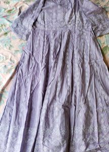 Lavender Kurta Set with Dupatta