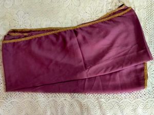 Beautiful Purple Dupatta with Gold Border