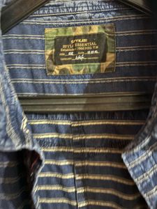 Men's Blue Striped Casual Shirt