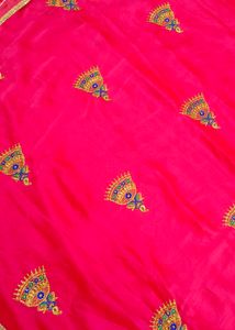 pink colour saree